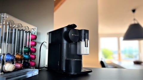 Luxury Penthouse | Private kitchen | Microwave, espresso maker, coffee/tea maker, electric kettle