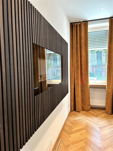 Luxury Apartment | Living area | 55-inch Smart TV with cable channels, TV, Netflix