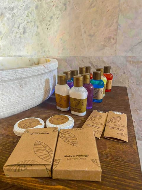 Free toiletries, hair dryer, bathrobes, slippers