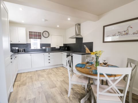 Fridge, dishwasher, electric kettle, toaster