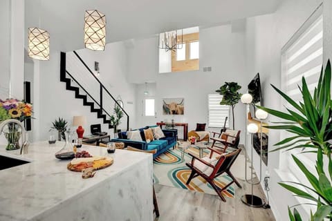 House, Multiple Beds, Hot Tub (510 Mueller St #13) | Living area | Fireplace