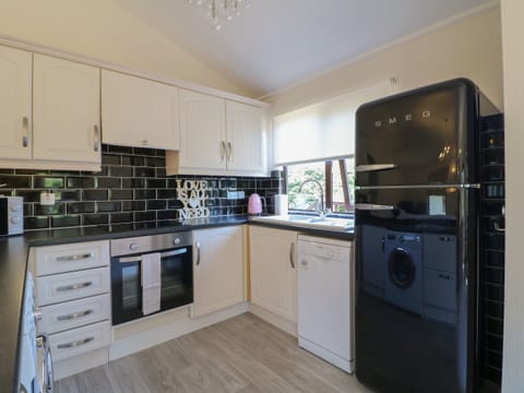 Fridge, dishwasher, electric kettle, toaster