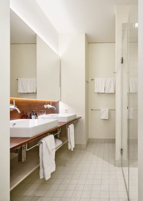 Free toiletries, hair dryer, bathrobes, heated floors