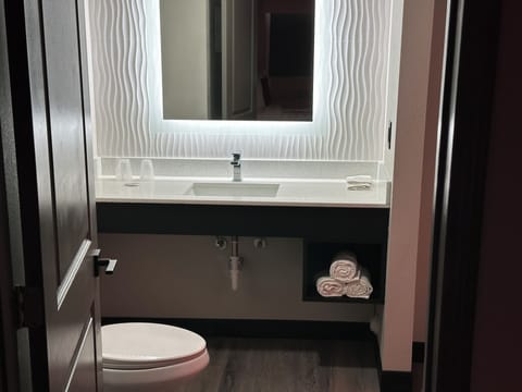 Luxury Room | Bathroom | Shower, rainfall showerhead, towels, soap