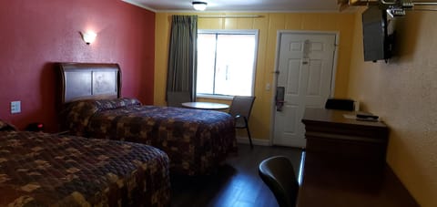 Room, 2 Double Beds | Desk, free WiFi, bed sheets