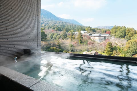 HATSUNE Premium, Twin Room with Open-Air Bath, Non Smoking | Bathroom | Combined shower/tub, free toiletries, hair dryer, slippers