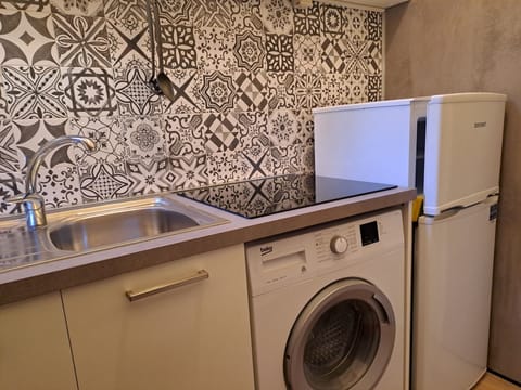 Apartment | Private kitchen | Full-size fridge, stovetop, cookware/dishes/utensils, freezer