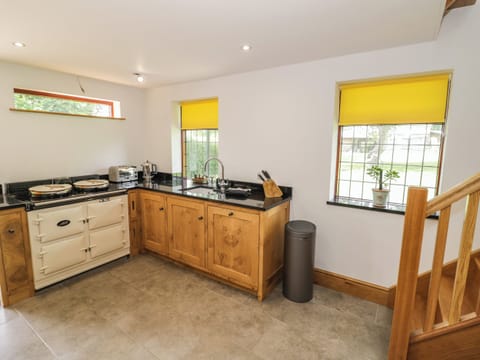 Fridge, dishwasher, electric kettle, toaster