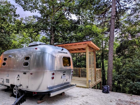 Airstream + Hot Tub with Sunset Deck at Loblolly Pines | Exterior