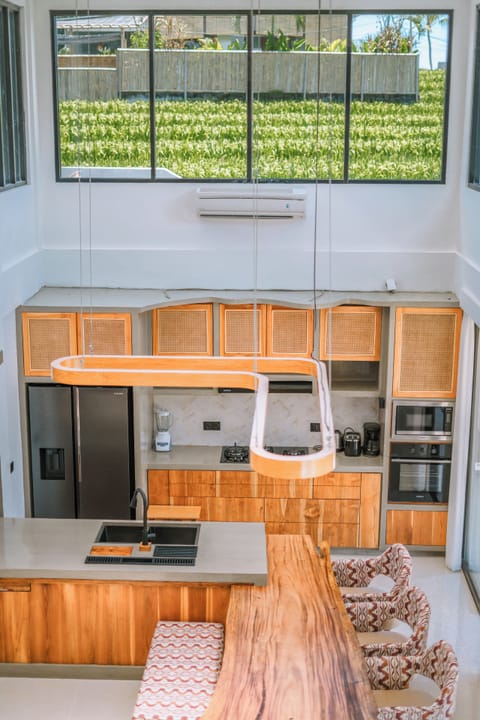 Fridge, stovetop, cookware/dishes/utensils