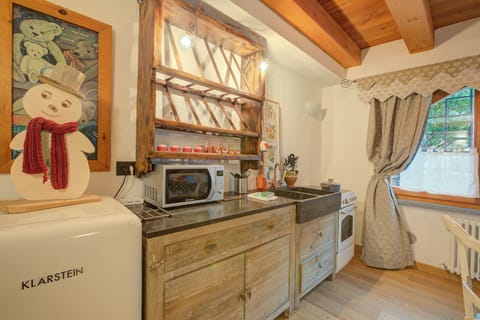 Family Studio (Cozy Nest In Bardonecchia) | Private kitchen | Fridge, oven, stovetop, cookware/dishes/utensils