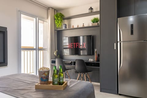 Apartment | Private kitchen | Fridge, microwave, cookware/dishes/utensils, cleaning supplies