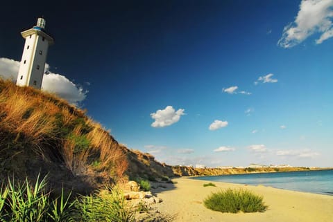 On the beach, white sand