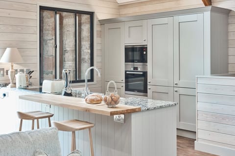 Fridge, dishwasher, electric kettle, toaster