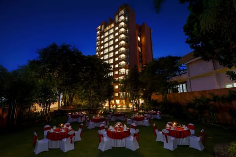 Outdoor banquet area