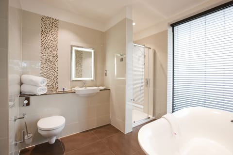 Deluxe Room | Bathroom | Free toiletries, hair dryer, soap, shampoo