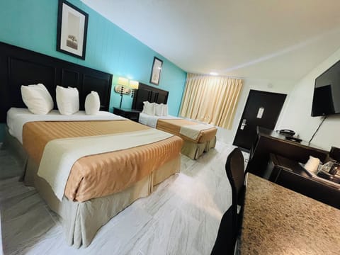 Standard Double Room, 2 Double Beds Non-smoking | Living area | LCD TV