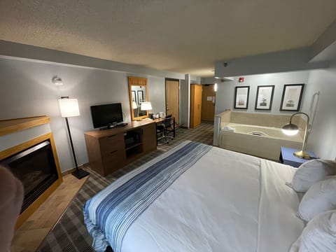 Deluxe Room, 1 King Bed, Accessible, Non Smoking | Premium bedding, desk, laptop workspace, iron/ironing board