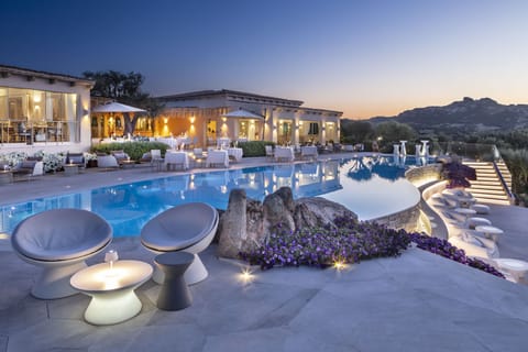 Breakfast, lunch, dinner served; Mediterranean cuisine, pool views 