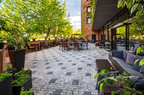 Outdoor banquet area