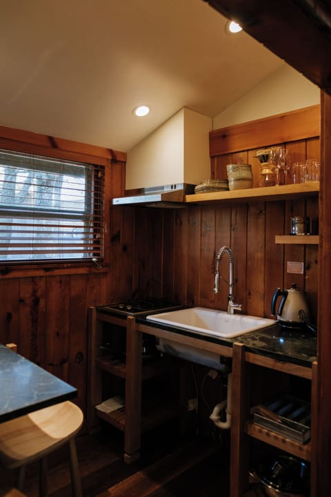 Studio Suite w/ Deck | Private kitchen | Fridge, coffee/tea maker, electric kettle, freezer