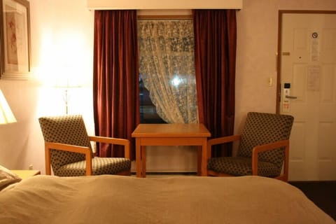 Desk, blackout drapes, iron/ironing board, WiFi (free)
