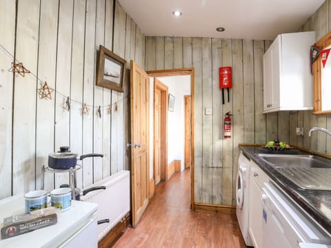 Fridge, dishwasher, electric kettle, toaster