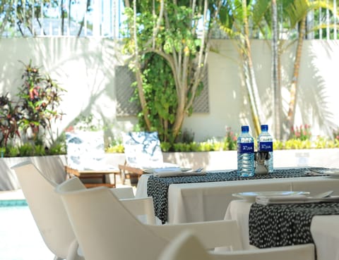Outdoor banquet area