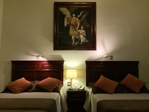 Standard Double Room, 2 Double Beds | Desk, laptop workspace, blackout drapes, iron/ironing board