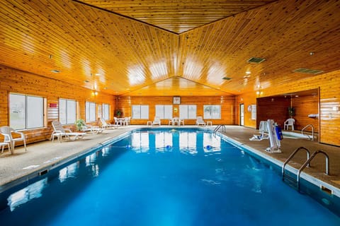 Indoor pool, open 8 AM to midnight, sun loungers