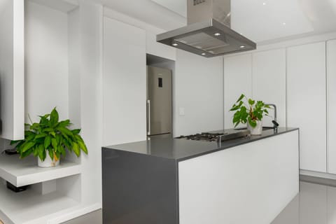 Grand Apartment | Private kitchen | Fridge, microwave, oven, stovetop