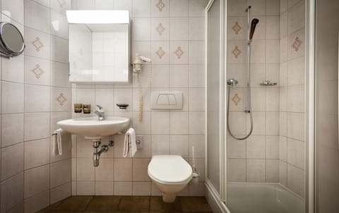 Free toiletries, hair dryer, towels