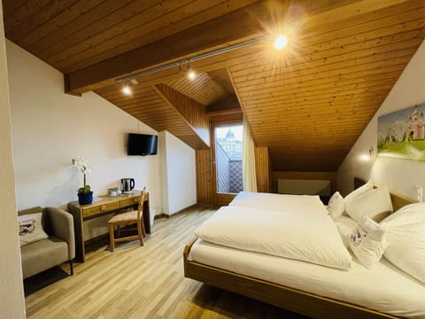 Double Room (attic) | 1 bedroom, in-room safe, desk, laptop workspace