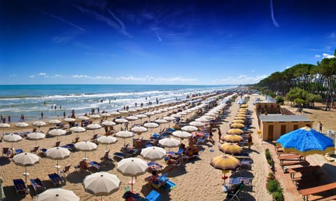 Private beach nearby, white sand, beach bar