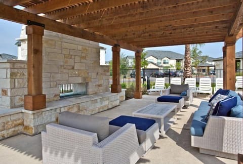 Outdoor banquet area