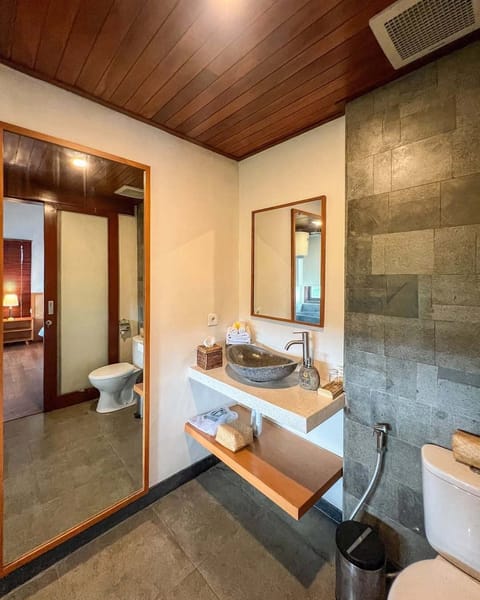 Deluxe Double or Twin Room | Bathroom | Shower, rainfall showerhead, hair dryer, slippers