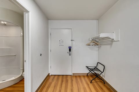 Individually furnished, desk, laptop workspace, blackout drapes