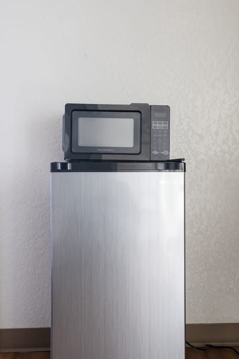 Mini-fridge, microwave