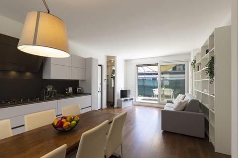Panoramic Apartment | Living area | 32-inch Smart TV with digital channels