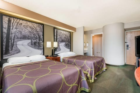 Room, 2 Double Beds, Non Smoking | In-room safe, desk, soundproofing, iron/ironing board