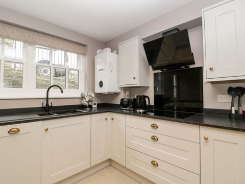 Fridge, dishwasher, electric kettle, toaster