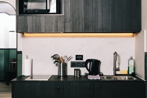 Executive Studio | Private kitchenette | Fridge, microwave, stovetop, electric kettle