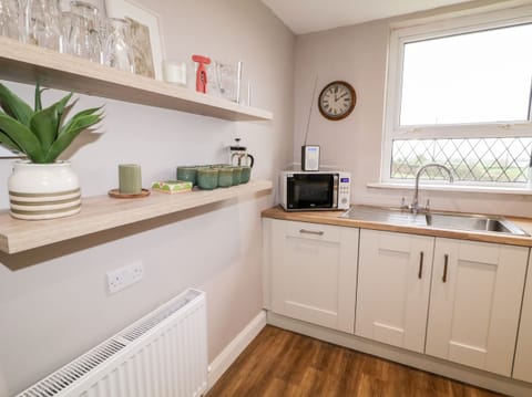 Fridge, dishwasher, electric kettle, toaster