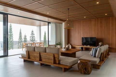 Luxury Villa | Living area | 42-inch Smart TV with cable channels