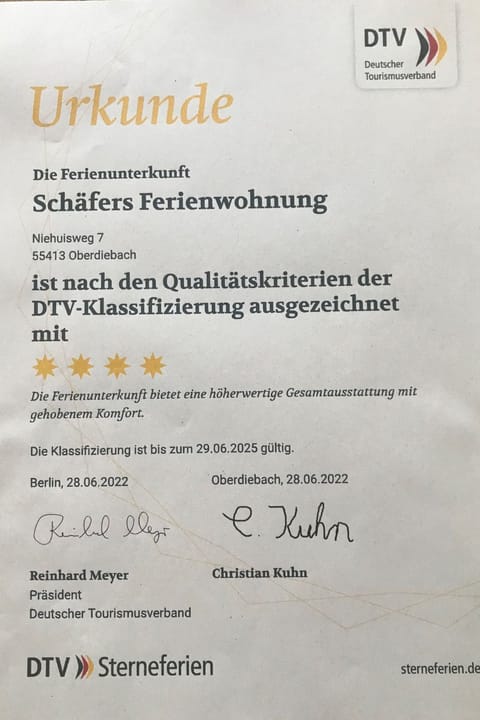 Schäfers Ferienwohnung Oberdiebach am Mittelrhein Apartment in Mainz-Bingen