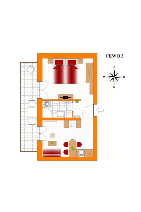 mit Balkon Apartment in Bled