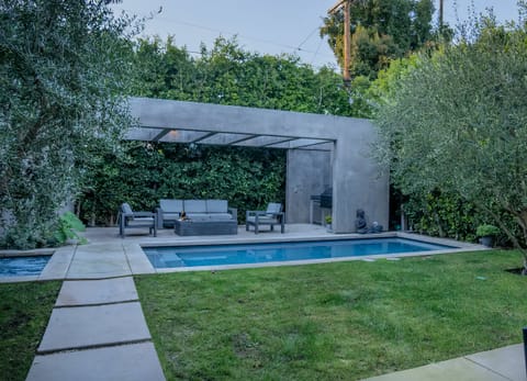 Sunset over the Palm Trees Apartment in West Hollywood