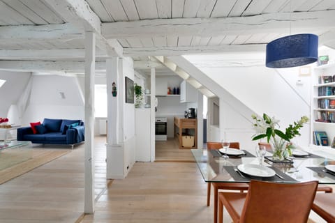 Stone Walls & White Apartment in St-Malo