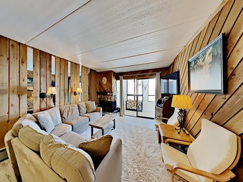 Spacious Living Room With Slope Views