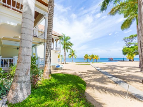 Steps to the beach and dock